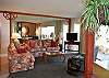 View to the beach from this living room.