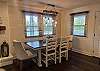 In addition to the bar top that provides seating for 3, the dining table offers seating for an additional 6 guests.