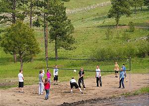 Guests Playing Volleyball!