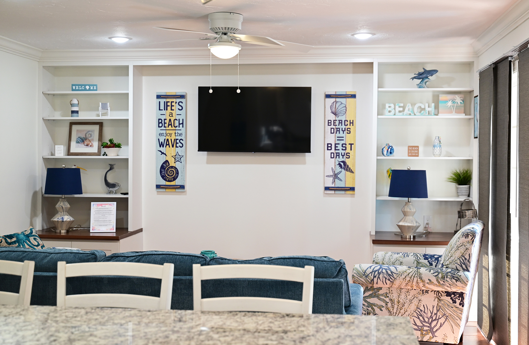 View from Kitchen into living room