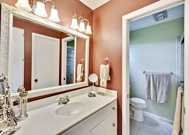 Master bathroom attached to master bedroom