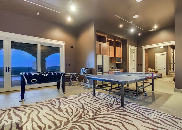 After fun competition with your family or group in the game room everyone can exit thru the sliding doors straight to the pool!