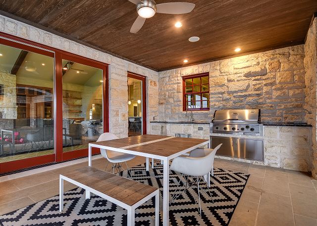 Another angle of the outdoor living & grill