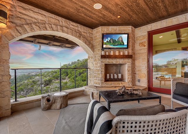 Enjoy some TV while taking in the view!
