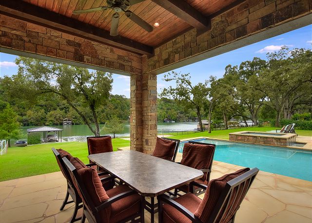 The outdoor dining area - sitting here after swimming all day and enjoying some BBQ