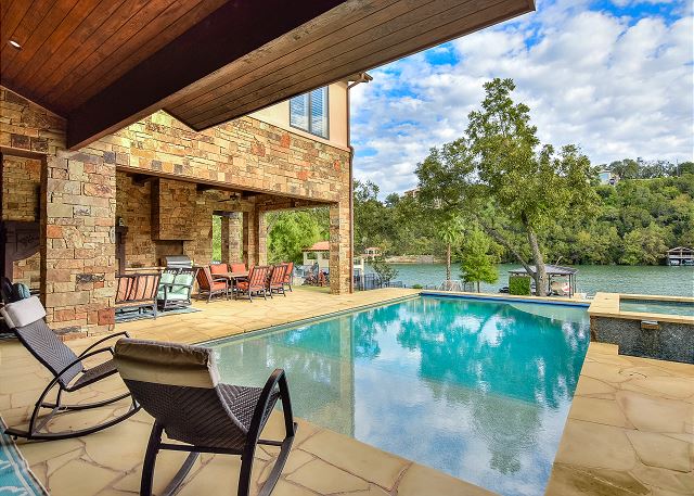 The patio and pool area - the ideal place on a summer day