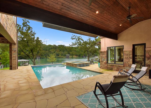 The patio area next to the pool. Waking up here and having a cup of coffee isn't so bad.