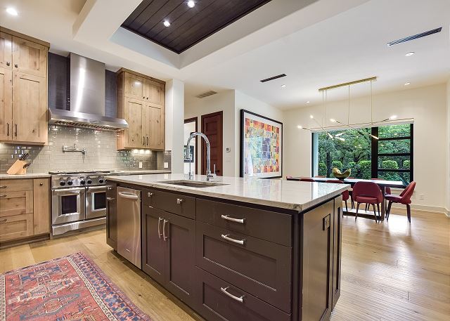 Custom cabinets and oversize oven add lots of perks.