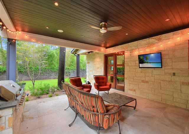 A little TV while you waiting for your dinner to arrive or have a cocktail.