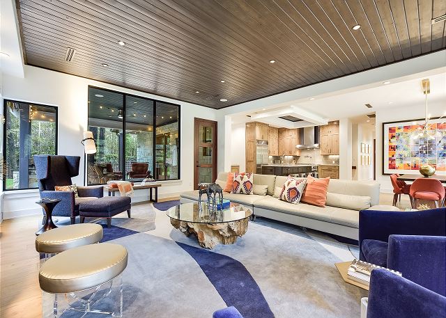 Enjoy the tranquil feel of this large living room.