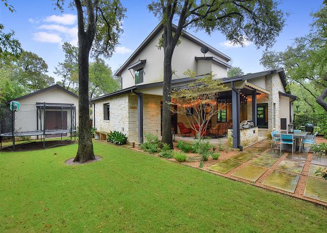 View of the beautiful back yard.