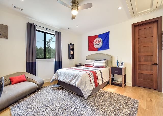 Enjoy the view from this bedroom.
