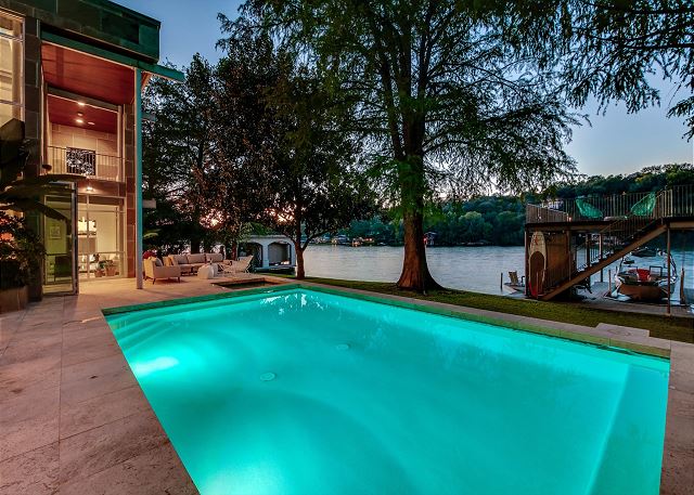Enjoy this beautiful pool both day and night