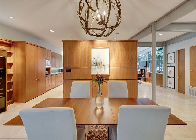 Enjoy a delicious meal in this delightful dining area