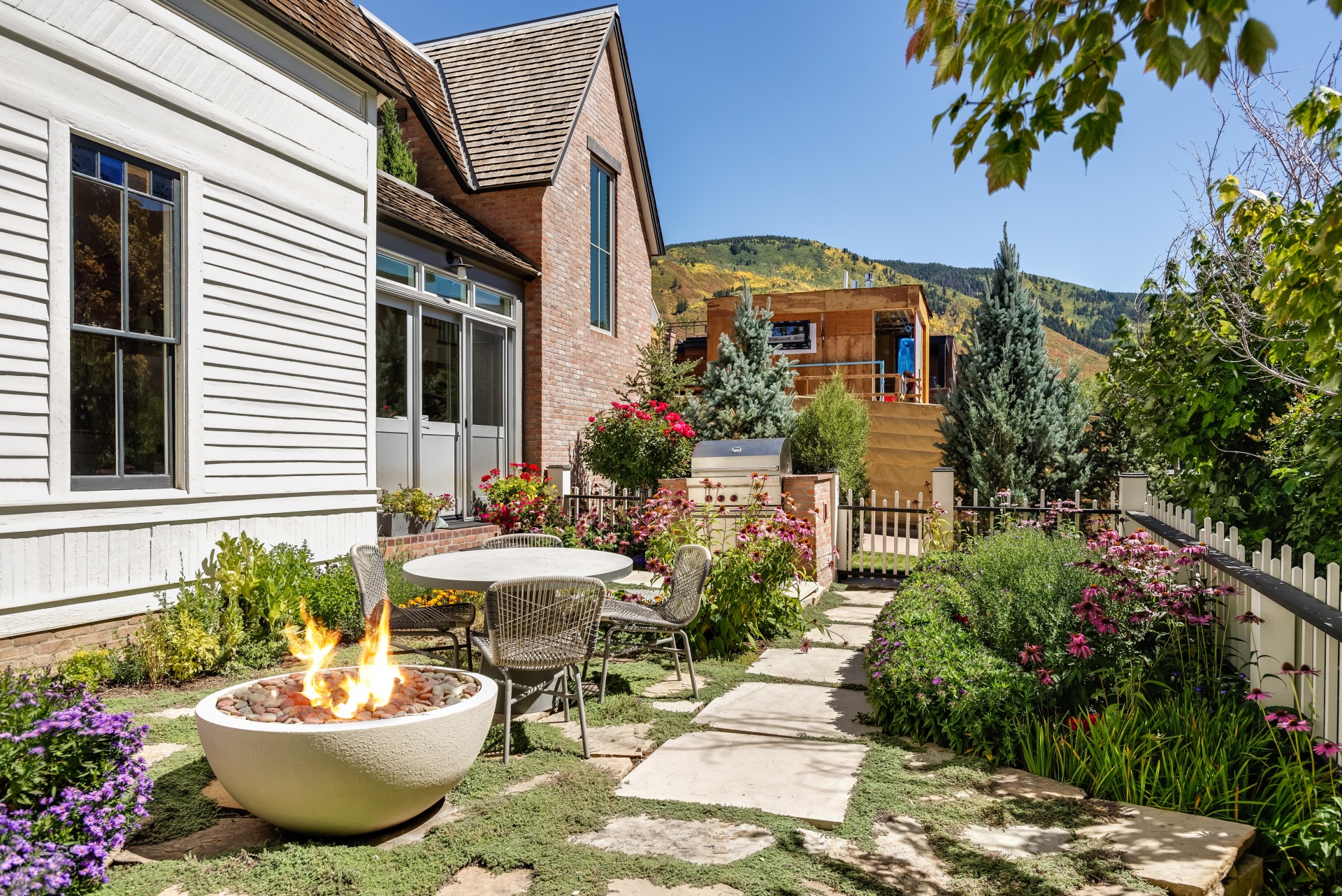 Yard Space with Fireplace. 