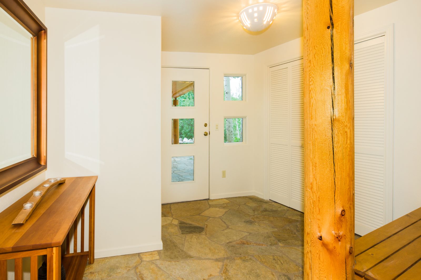 Entryway inside home. 