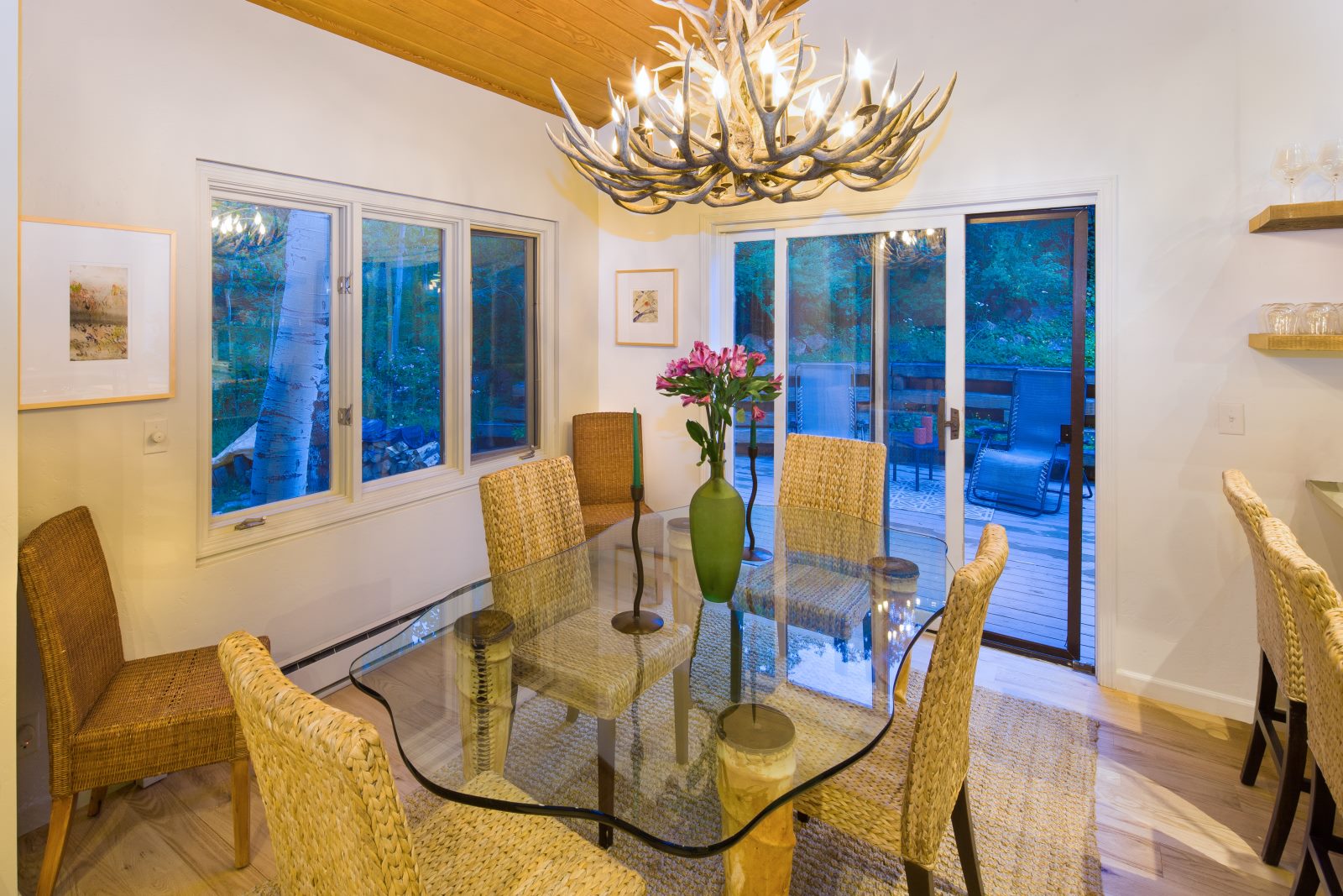 Dining Room with access to outside. 