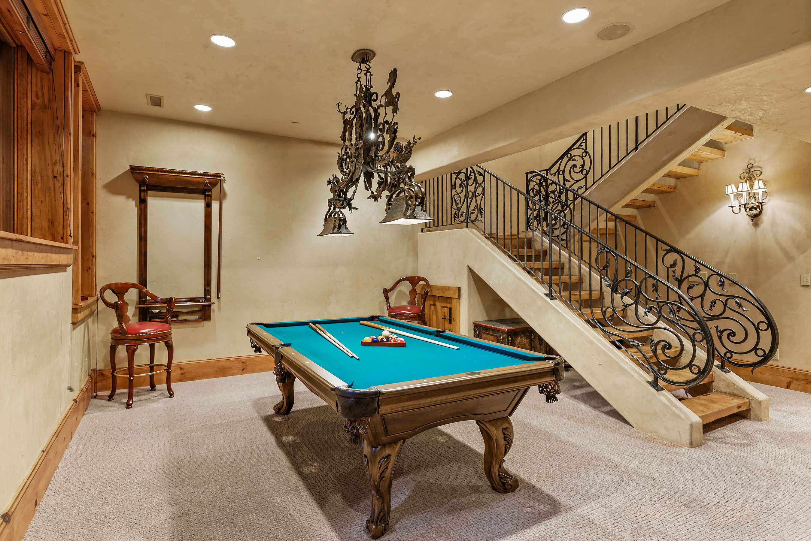 Billiards room, downstairs. 