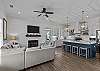 View of living room and kitchen