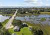 The dark colored house on the creek, with the view over the creek to Bogue Sound where you can swim - just a 1/2 mile walk or ride