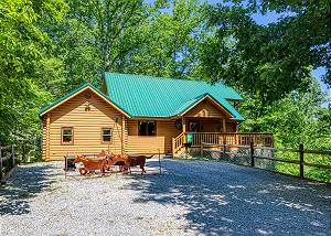 Private Gatlinburg Cabin with Mountain Views, Hot Tub, Game Room and Firepit!