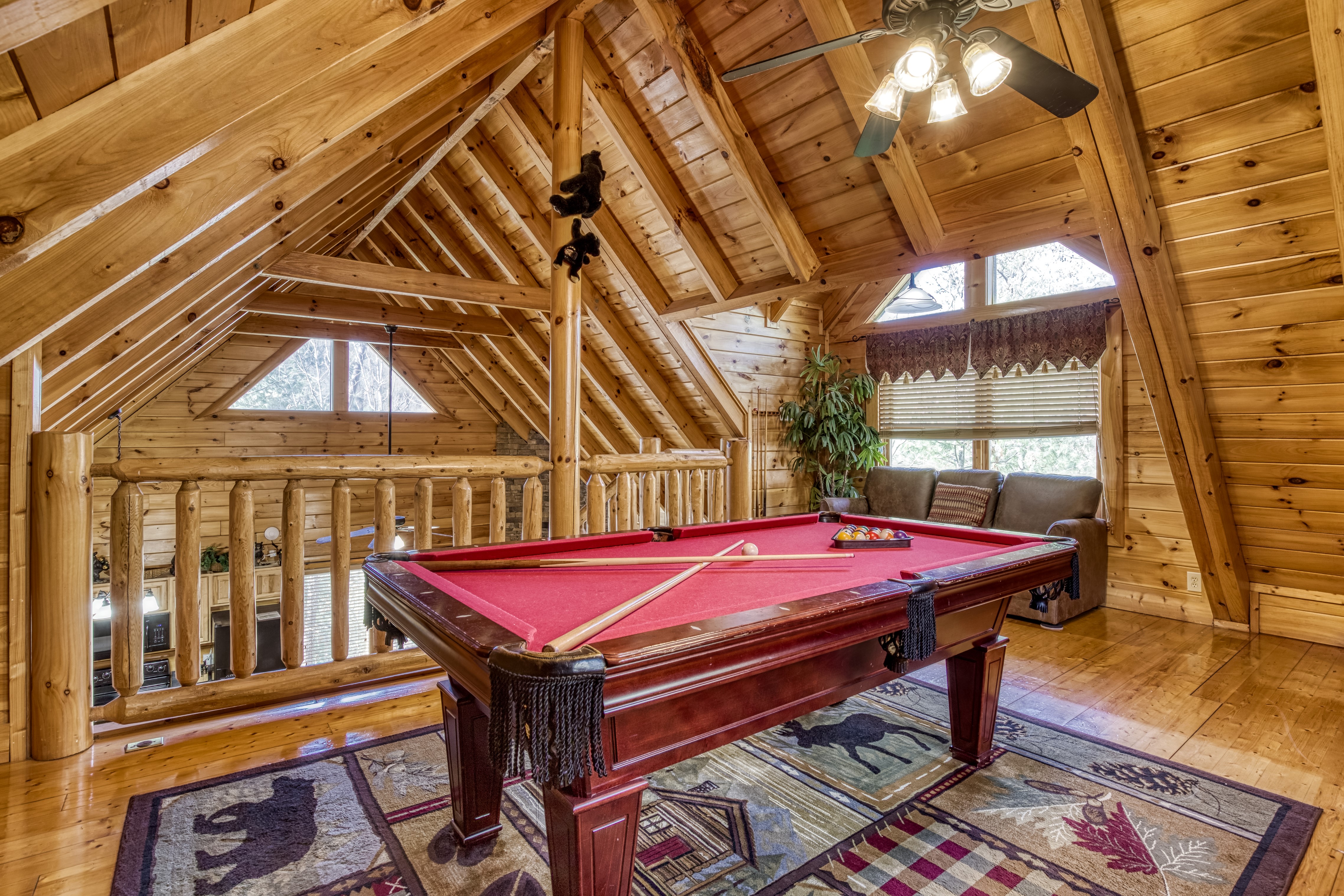 spacious pool table loft