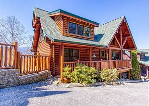 Pigeon Forge Log Cabin with Amazing Views, Pool Access, Video Arcade Games,
