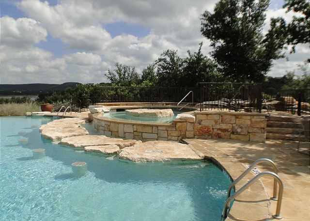 Jonestown Tx United States The Hollows Villa 3 Austin At Bee Lower Area Of The Beach Club Looking Towards Covered Pavilion And Grill
