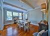 The dining room of Oak can sit up to 8 people.