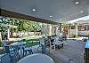 The shared backyard has plenty of seating for everyone.