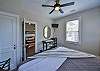 There is also a desk in the bedroom.