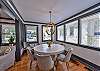 This adorable dining room can sit up to 6 guests for dinner.