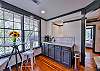 The kitchen has a coffee maker to keep everyone caffeinated during your stay.