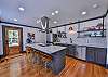 The kitchen is fully equipped to make meals and game day snacks. 