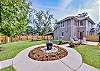 The property has a shared backyard with two other properties. 