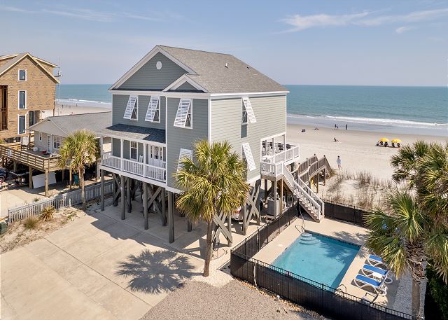 Southern Charm: Oceanfront w/Pool Near Garden City Pier