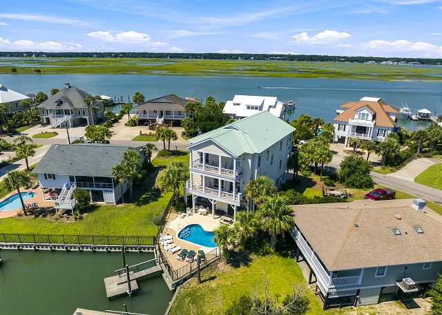 High Cotton: Inlet Views, Private Dock, Pool & Easy Beach Access
