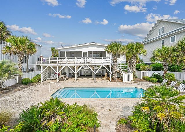 Panacea: Oceanfront Charm with Pool, & Private Beach Walkway