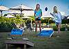 Enjoy a game of sand volleyball on the outside court located at the Bay Creek Life Center.