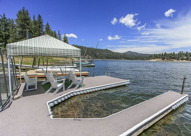 Lakefront The Cove Boat Dock Hot Tub Big Bear Lakefront Cabins