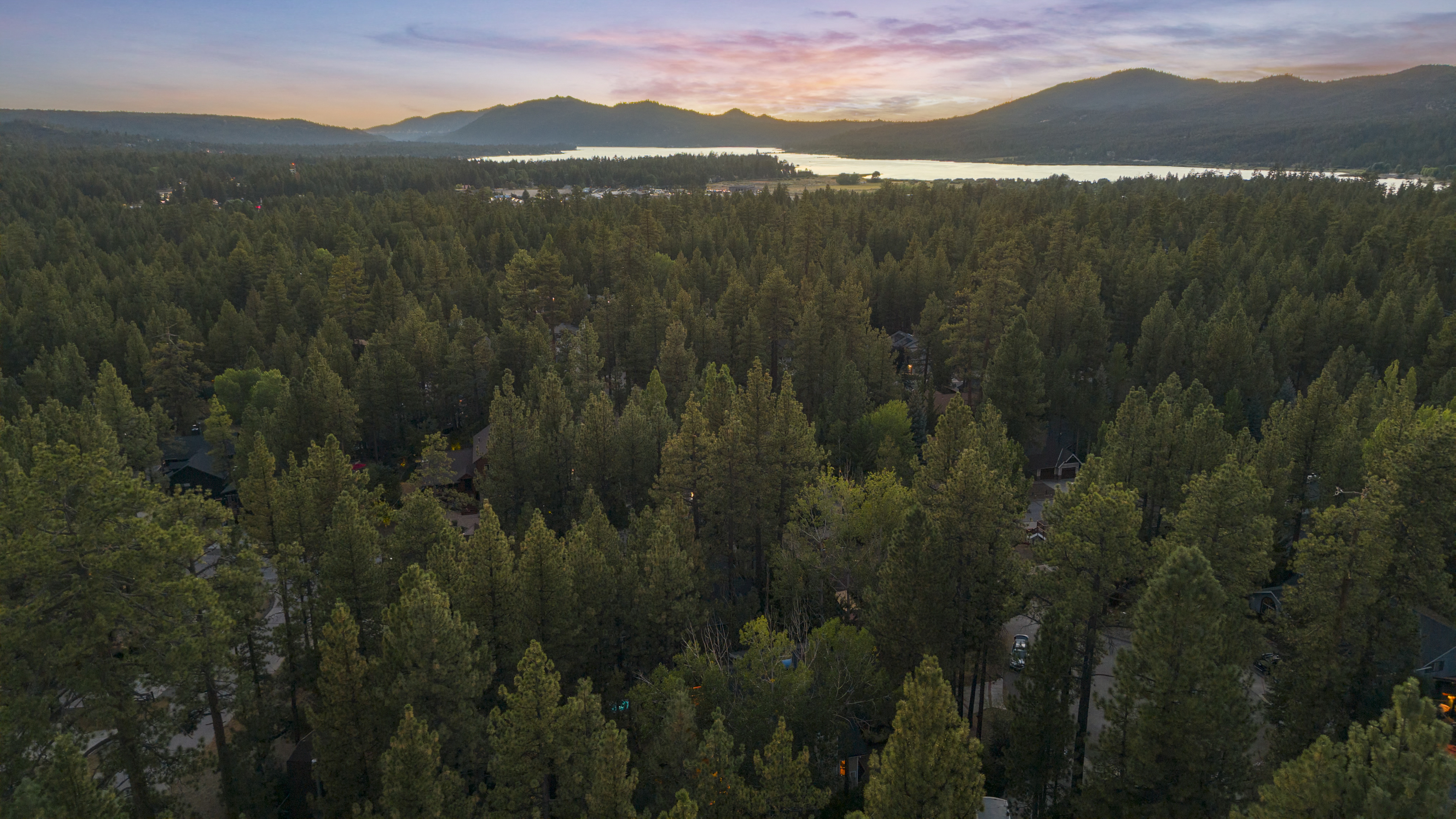 Arial View of home in Fox Farm, close to the lake, slopes, and village