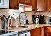 Get ready for your vacation meal preparation. Full kitchen with Mr. Coffee, Keurig, rice cooker and blender not shown. All the utensils needed and plenty of pots and pans.