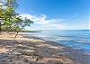 A shady stretch of beach to relax in during early part of day.