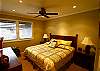 King bedroom with ceiling fan