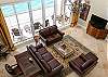 View from the second floor to the first floor living area