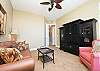 Separate den or 'man cave' off the master or use as a study or additional bedroom with sofa bed.