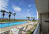 Patio walks out to the Pool and Beach area.