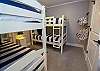 Garden Level | Bedroom 4 | Two Twin Over Twin Bunk Beds