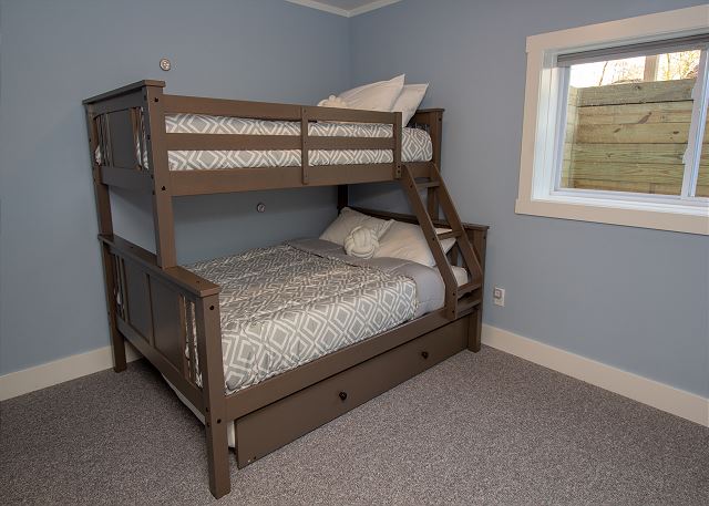 Basement | Bedroom 5 | Twin over Full Bunk Bed
