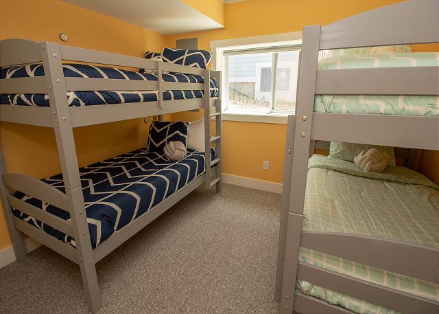 Basement | Bedroom 4 | Two Twin over Twin Bunk Beds